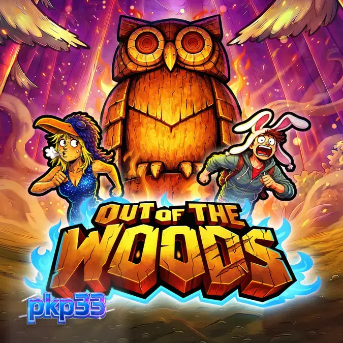 Cena atmosférica da floresta sombria no slot Out Of The Woods